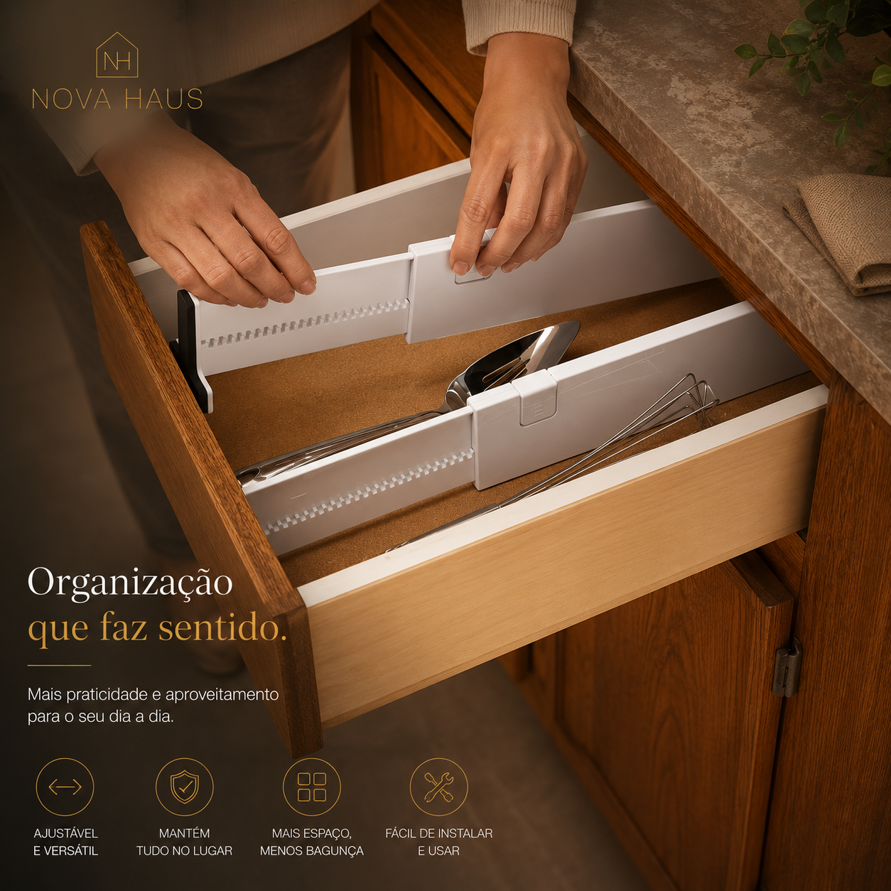 Organizador Gavetas 2 Peças Branco